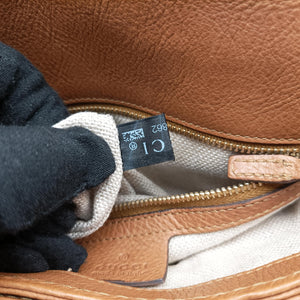 Pre-owned Gucci Marrakech Messenger Brown Canvas 257024 shoulderbag | stylenewstar