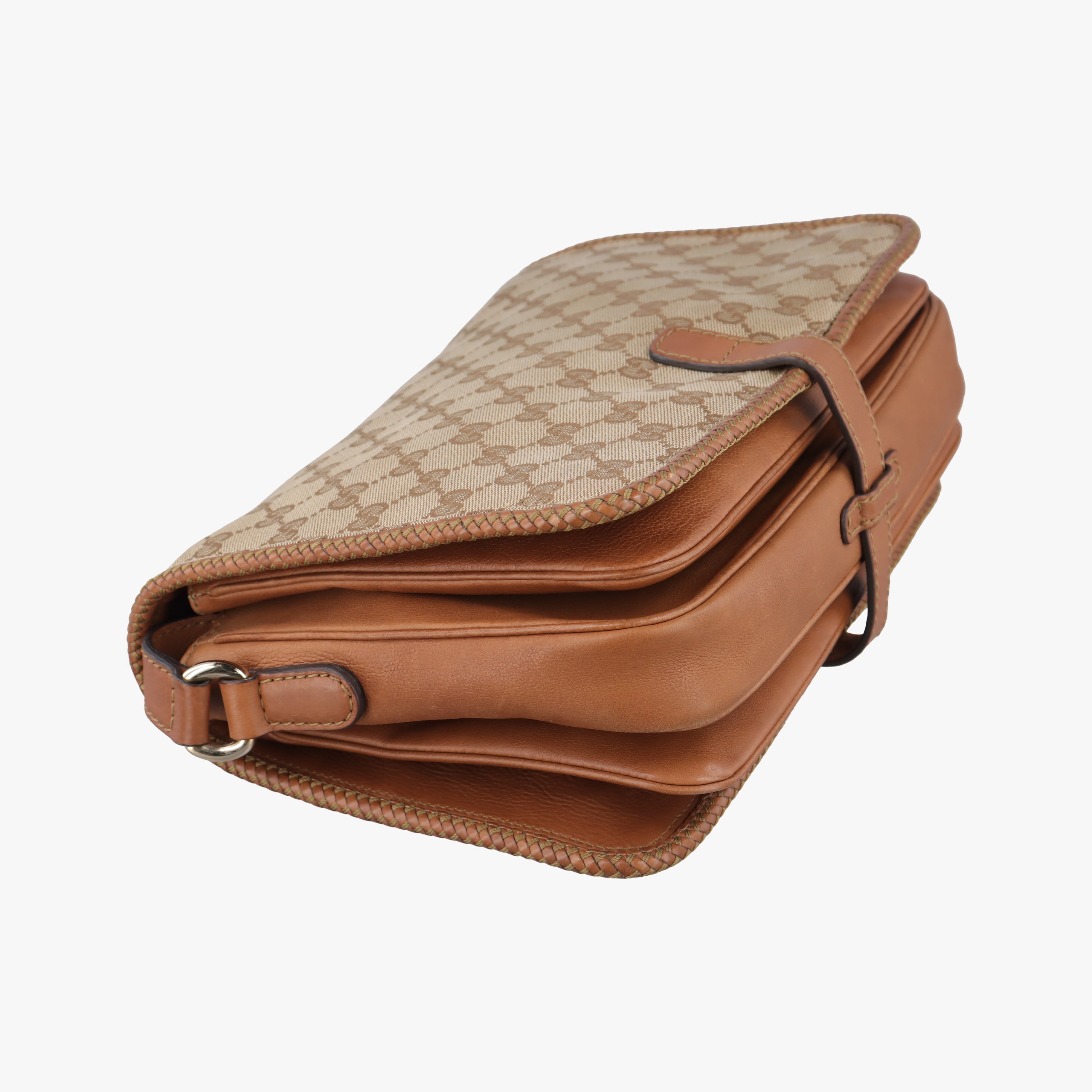 Pre-owned Gucci Marrakech Messenger Brown Canvas 257024 shoulderbag | stylenewstar