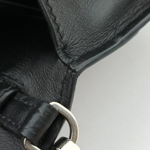 Pre-owned Prada Crystal Ribbons Black×pink×multicolor Leather 1BD067 shoulderbag | stylenewstar