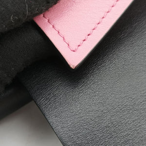 Pre-owned Prada Crystal Ribbons Black×pink×multicolor Leather 1BD067 shoulderbag | stylenewstar