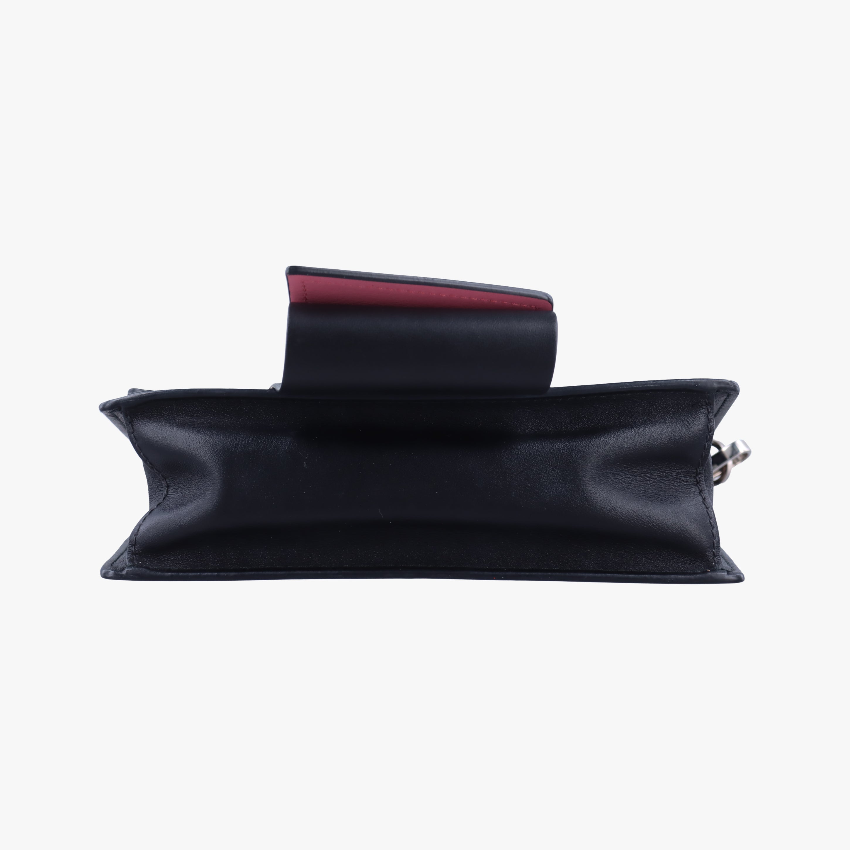 Pre-owned Prada Crystal Ribbons Black×pink×multicolor Leather 1BD067 shoulderbag | stylenewstar