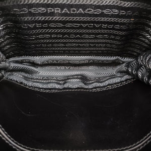 Pre-owned Prada Crystal Ribbons Black×pink×multicolor Leather 1BD067 shoulderbag | stylenewstar