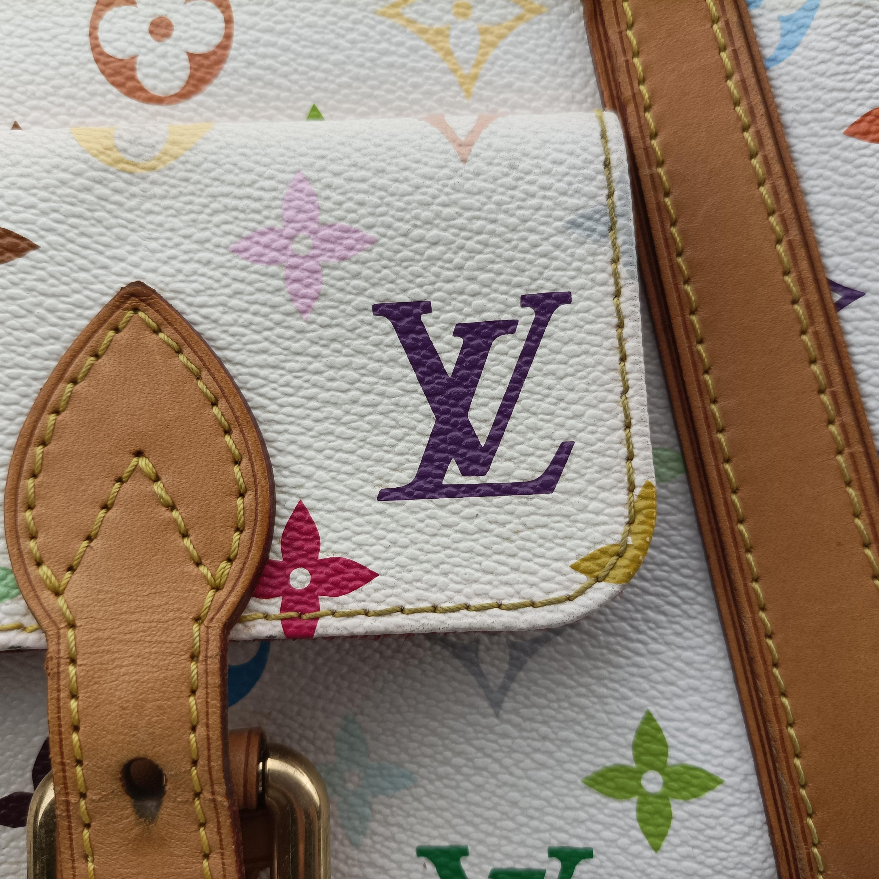 Pre-owned Louis Vuitton PRISCILLA white Monogram Multicolor M40096 handbag | stylenewstar