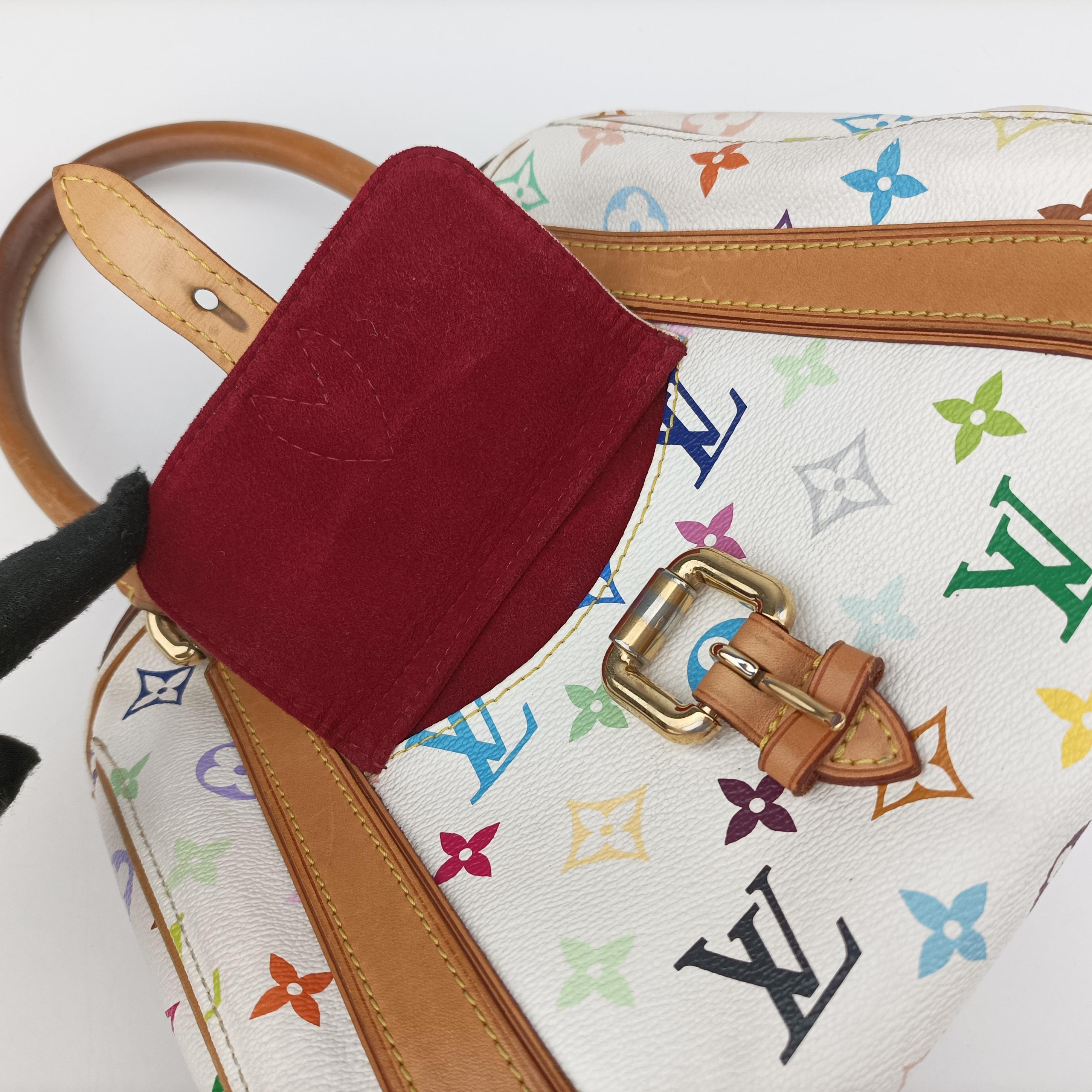 Pre-owned Louis Vuitton PRISCILLA white Monogram Multicolor M40096 handbag | stylenewstar