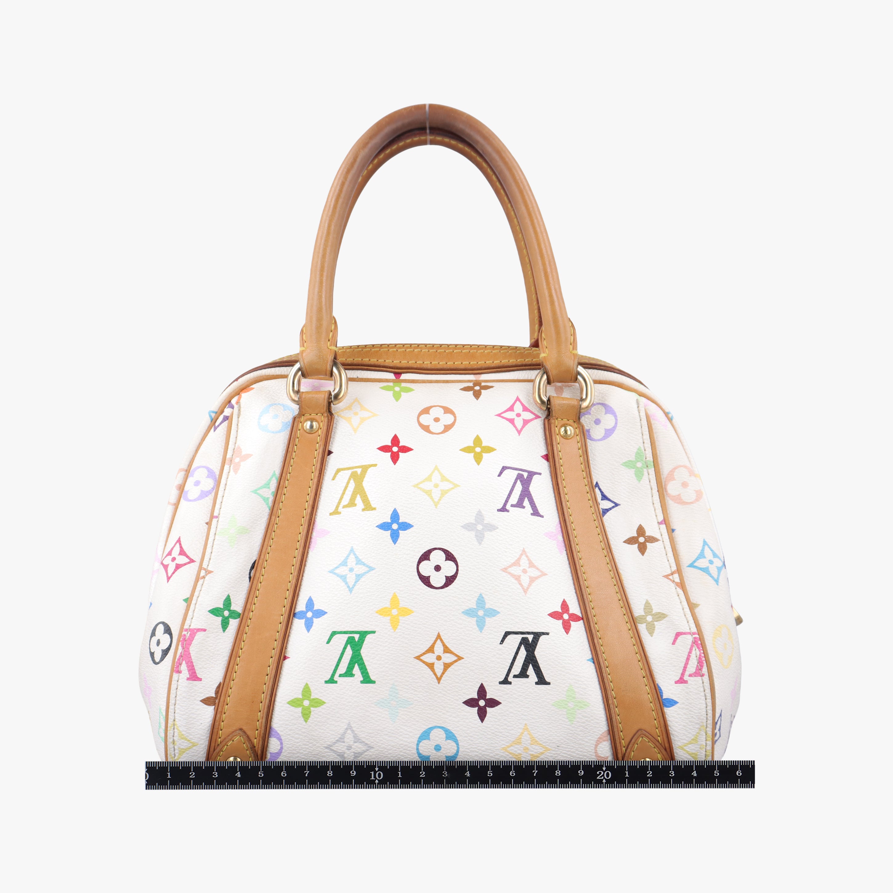 Pre-owned Louis Vuitton PRISCILLA white Monogram Multicolor M40096 handbag | stylenewstar
