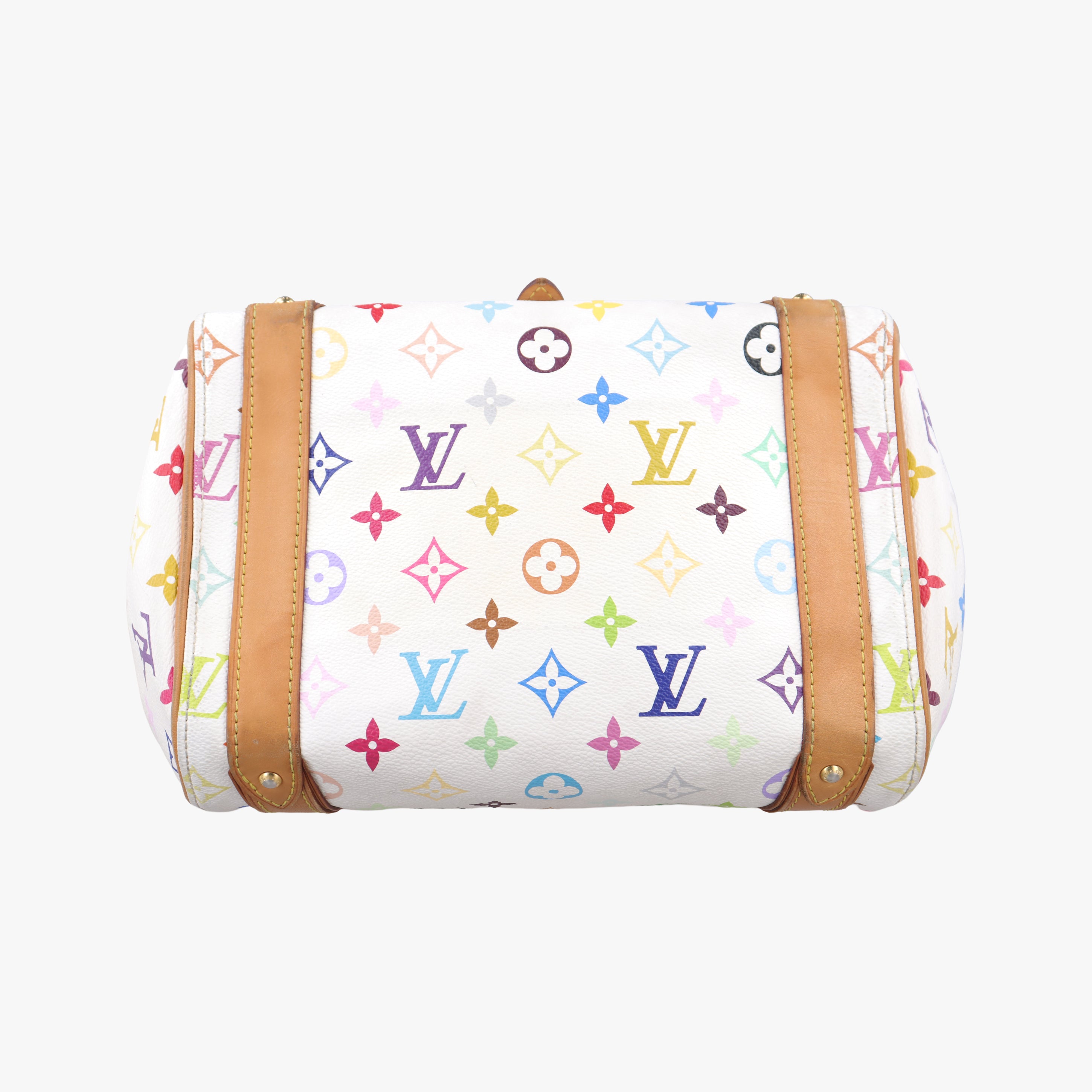 Pre-owned Louis Vuitton PRISCILLA white Monogram Multicolor M40096 handbag | stylenewstar