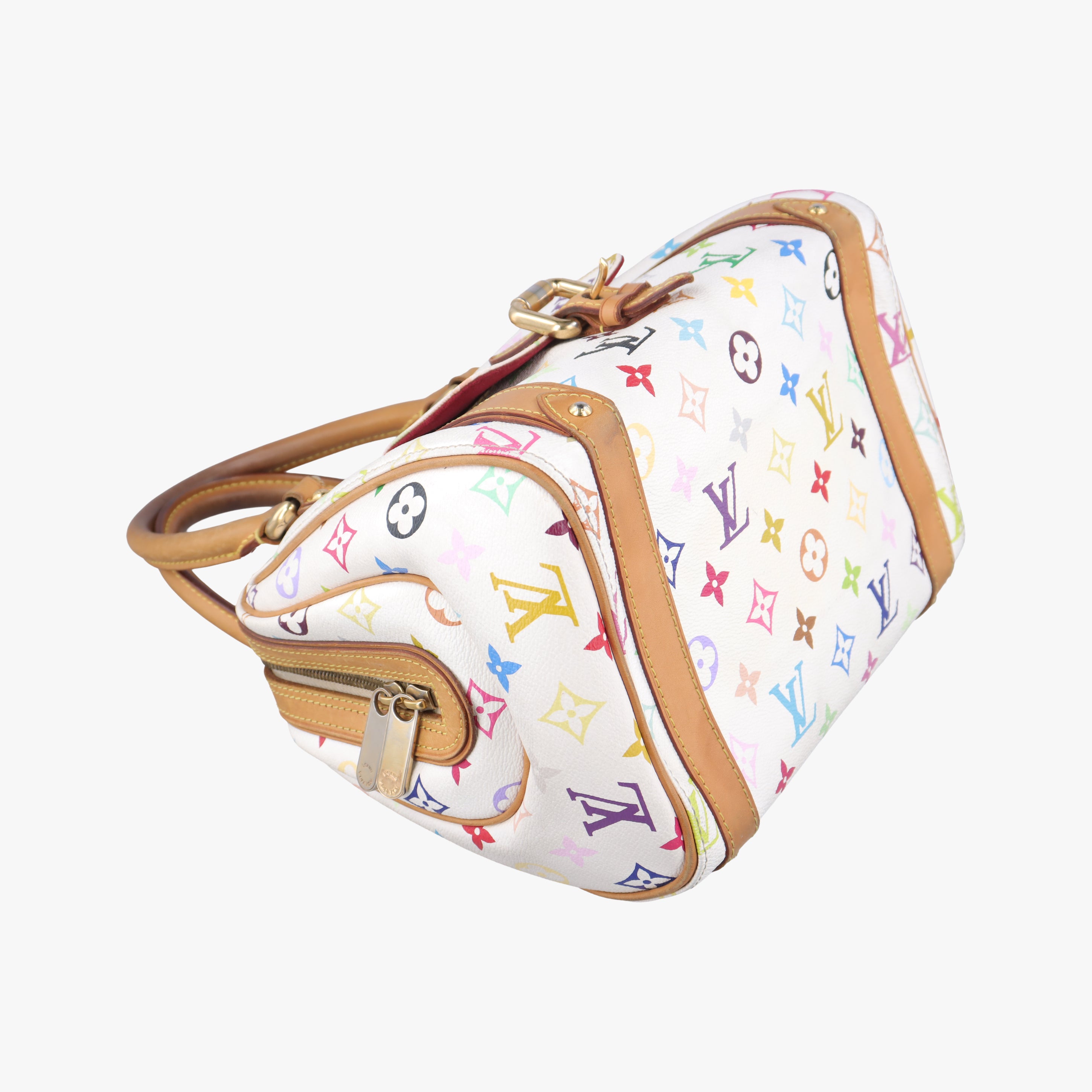 Pre-owned Louis Vuitton PRISCILLA white Monogram Multicolor M40096 handbag | stylenewstar