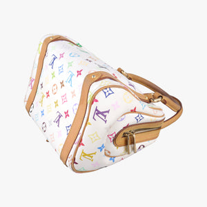 Pre-owned Louis Vuitton PRISCILLA white Monogram Multicolor M40096 handbag | stylenewstar