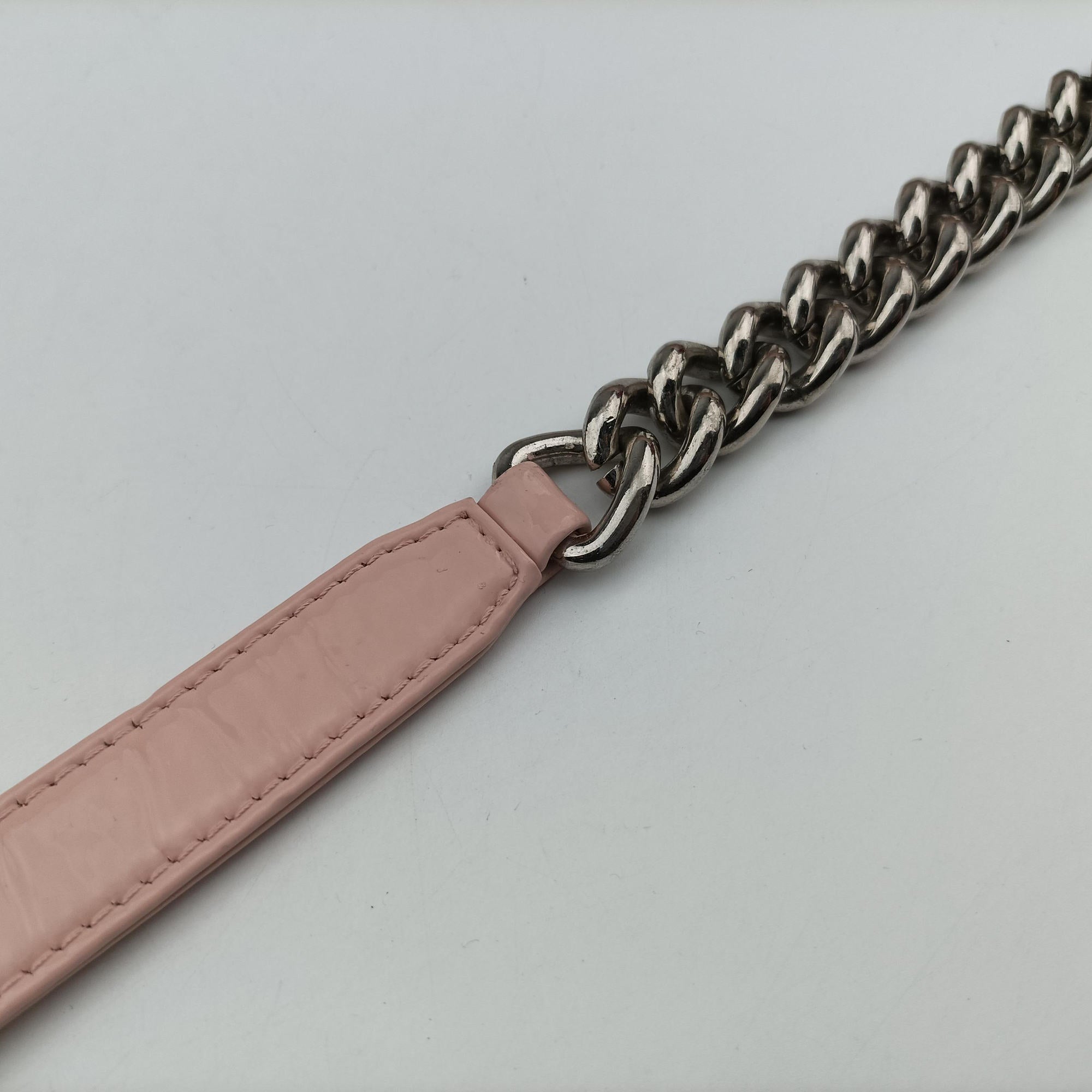 Pre-owned Chanel BOY CHANEL Pink Patent A67018 shoulderbag | stylenewstar
