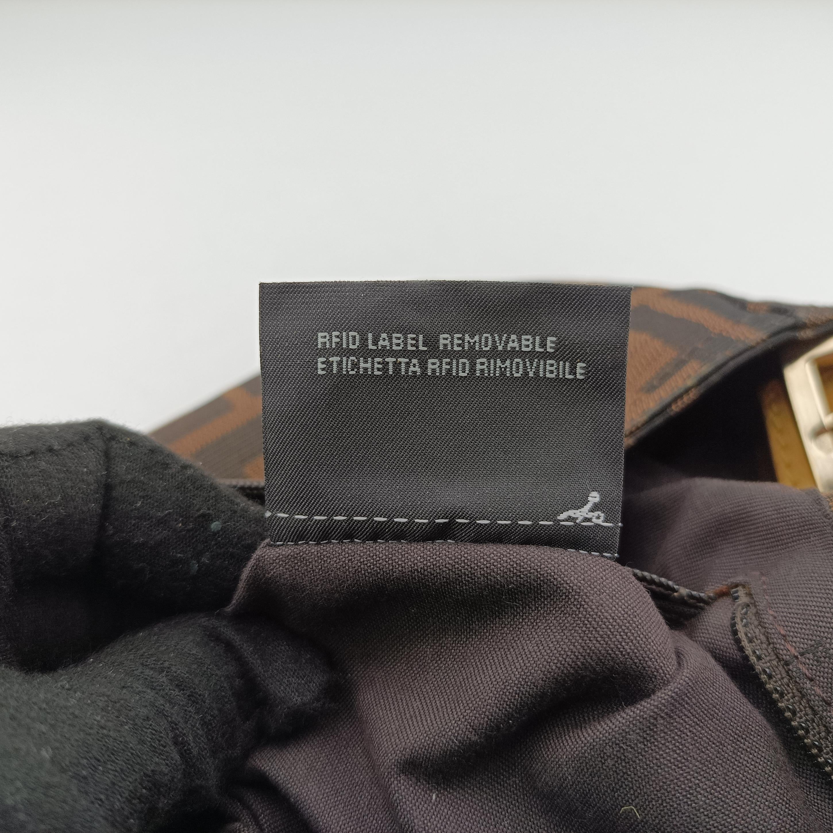 Pre-owned Fendi Baguette Zucchino Brown×Yellow canvas×leather 8BT180 shoulderbag | stylenewstar