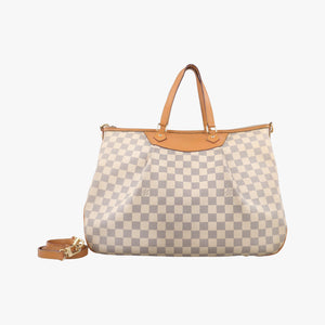 Secondhand Louis Vuitton SIRACUSA GM AZUR Damier Canvas N41111 shoulderbag | stylenewstar
