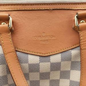 Secondhand Louis Vuitton SIRACUSA GM AZUR Damier Canvas N41111 shoulderbag | stylenewstar