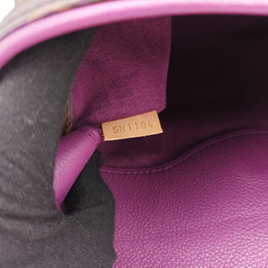 Pre-owned Louis Vuitton PALLAS Brown×CERISE Monogram Canvas×calf leather M92192 shoulderbag | stylenewstar