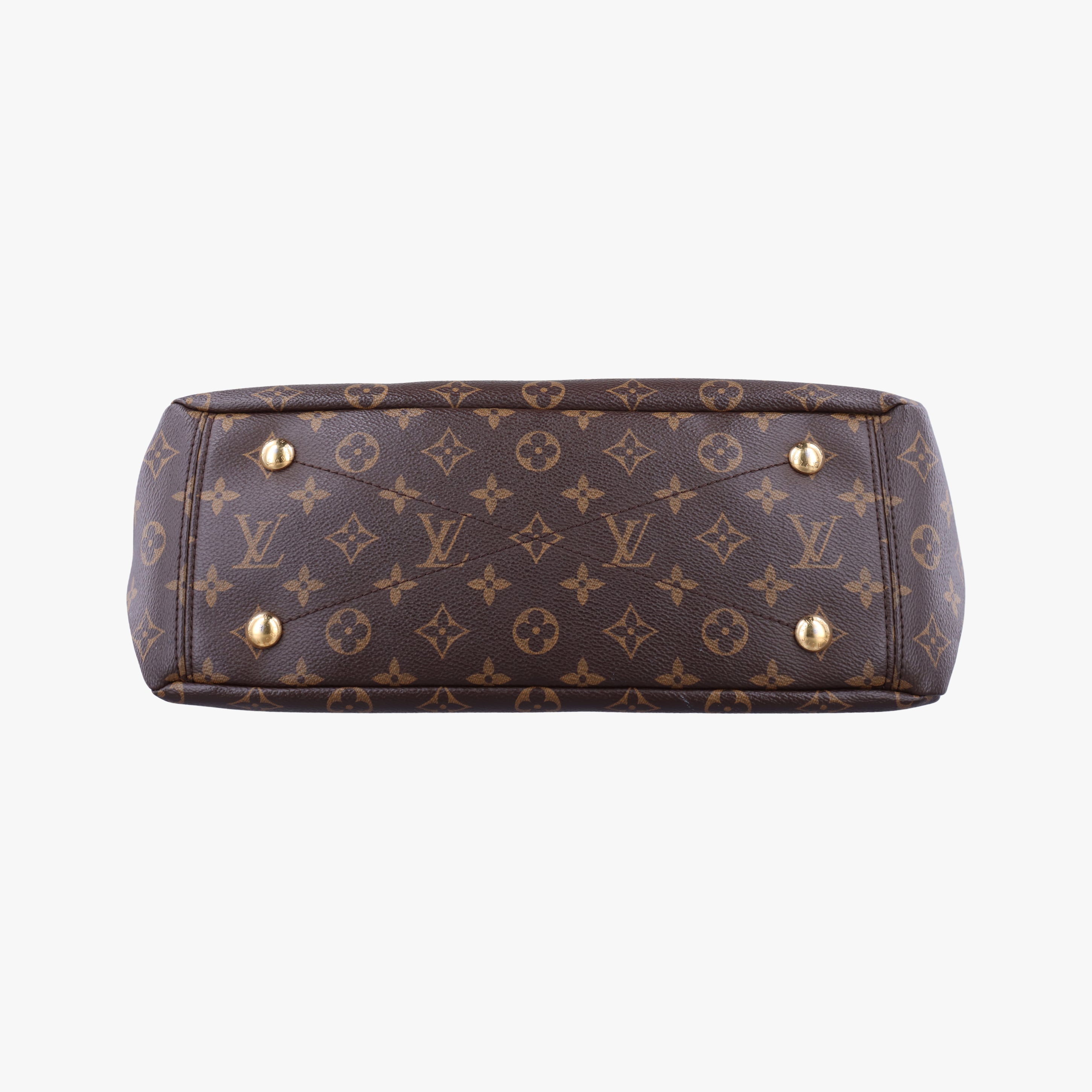 Pre-owned Louis Vuitton PALLAS Brown×CERISE Monogram Canvas×calf leather M92192 shoulderbag | stylenewstar