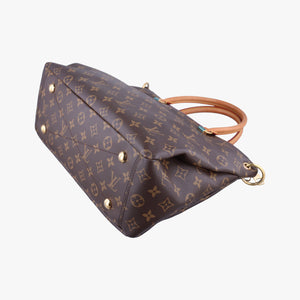 Pre-owned Louis Vuitton PALLAS Brown×CERISE Monogram Canvas×calf leather M92192 shoulderbag | stylenewstar