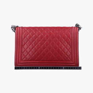 Pre-owned Chanel BOY CHANEL Red caviar skin A92193 shoulderbag | stylenewstar
