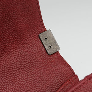 Pre-owned Chanel BOY CHANEL Red caviar skin A92193 shoulderbag | stylenewstar
