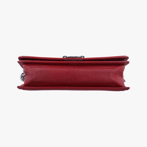 Pre-owned Chanel BOY CHANEL Red caviar skin A92193 shoulderbag | stylenewstar