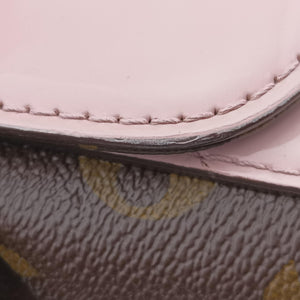 Pre-owned Louis Vuitton Cherry Wood BB Rose Ballerine PVC coated canvas×Vernis M51952 shoulderbag | stylenewstar