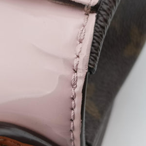 Pre-owned Louis Vuitton Cherry Wood BB Rose Ballerine PVC coated canvas×Vernis M51952 shoulderbag | stylenewstar