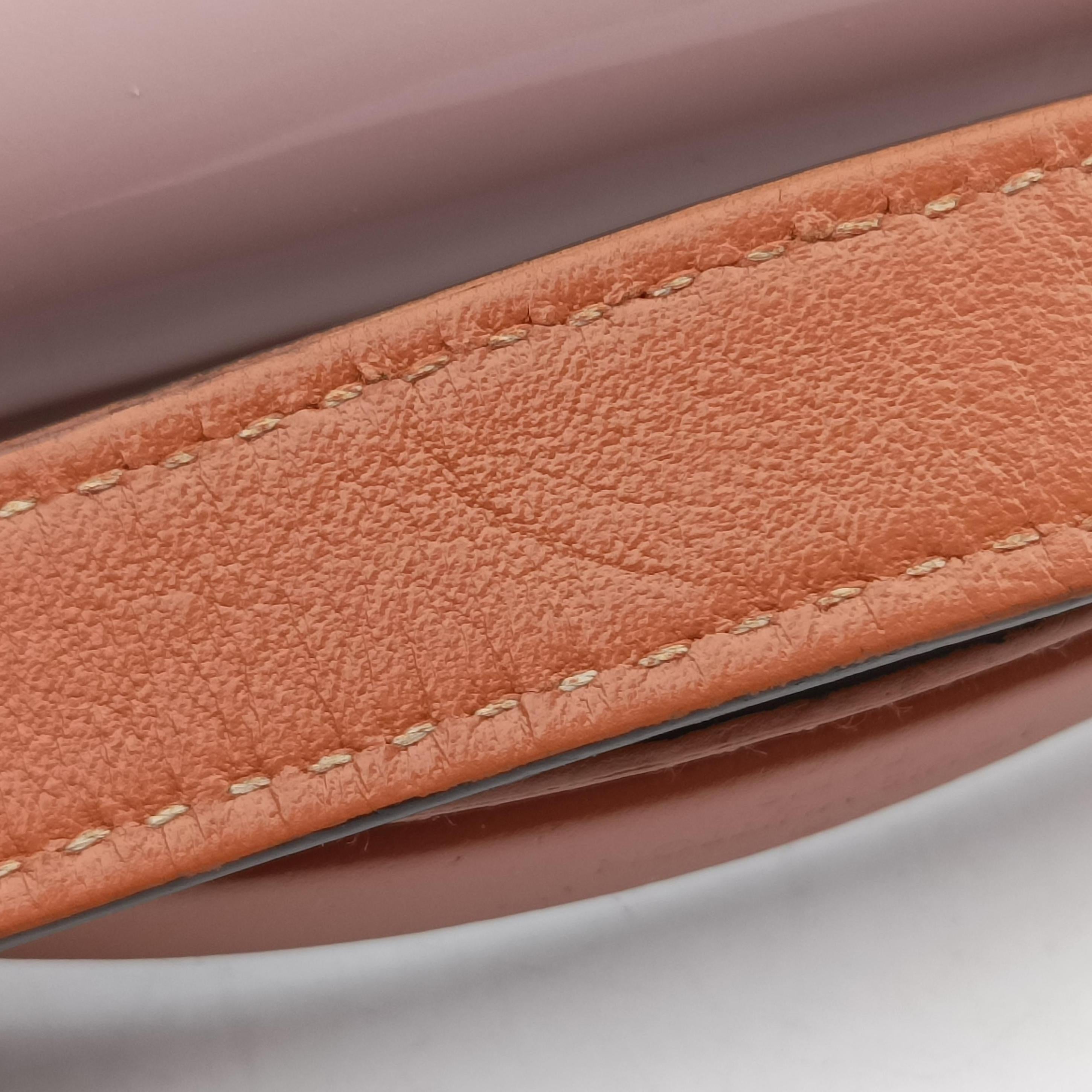 Pre-owned Louis Vuitton Cherry Wood BB Rose Ballerine PVC coated canvas×Vernis M51952 shoulderbag | stylenewstar
