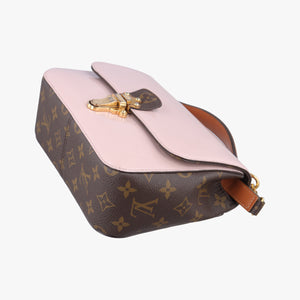 Pre-owned Louis Vuitton Cherry Wood BB Rose Ballerine PVC coated canvas×Vernis M51952 shoulderbag | stylenewstar