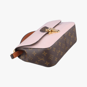 Pre-owned Louis Vuitton Cherry Wood BB Rose Ballerine PVC coated canvas×Vernis M51952 shoulderbag | stylenewstar