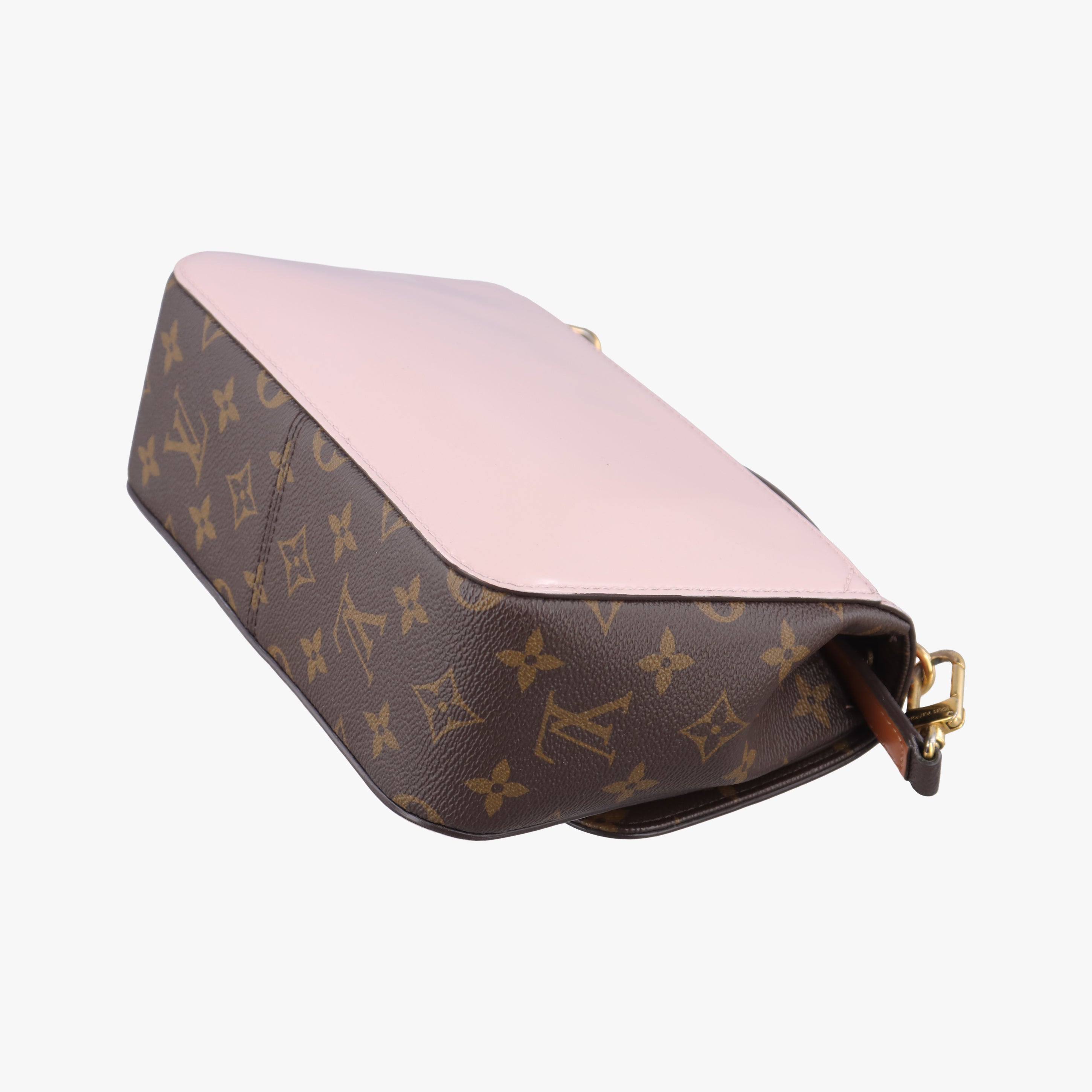 Pre-owned Louis Vuitton Cherry Wood BB Rose Ballerine PVC coated canvas×Vernis M51952 shoulderbag | stylenewstar