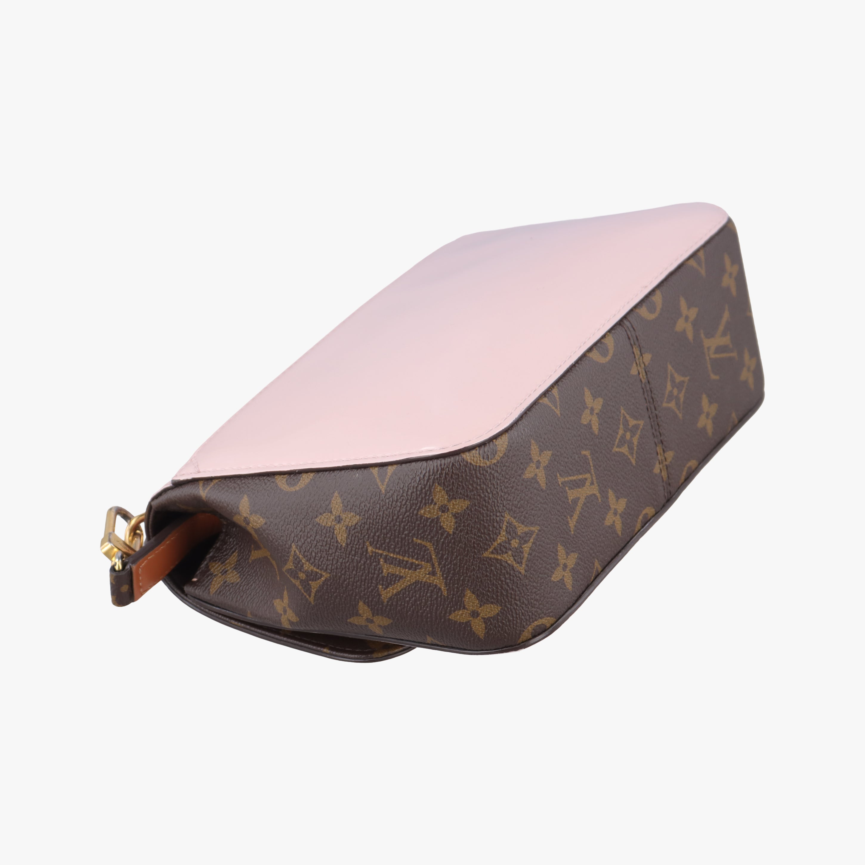 Pre-owned Louis Vuitton Cherry Wood BB Rose Ballerine PVC coated canvas×Vernis M51952 shoulderbag | stylenewstar