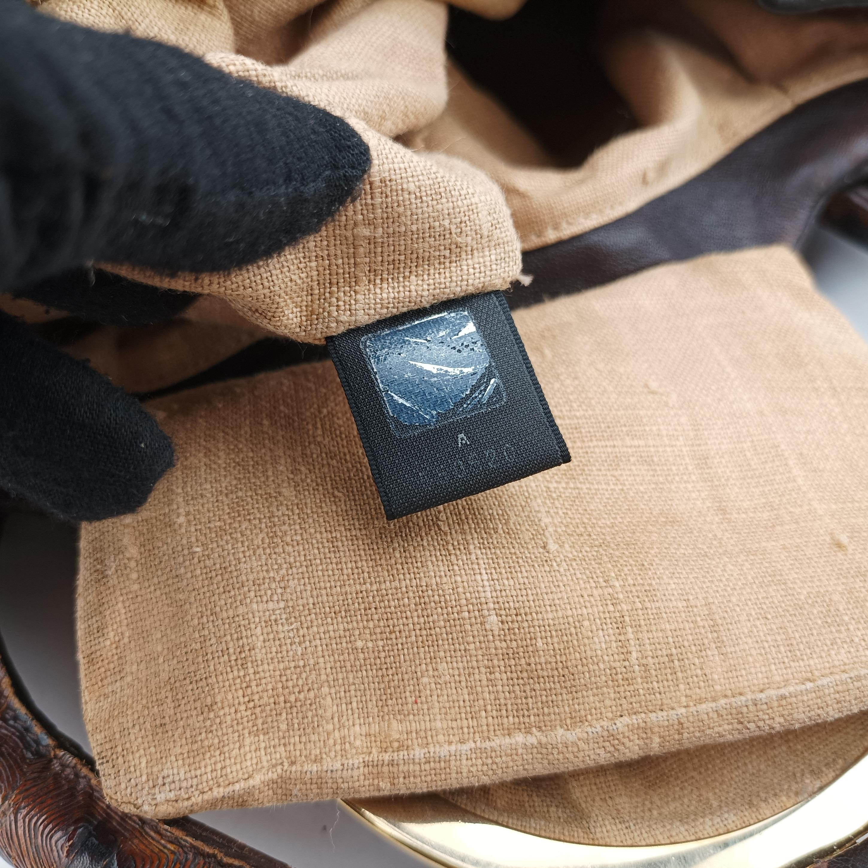 Pre-owned Fendi Spy Brown Canvas×Leather 8BR511 handbag | stylenewstar