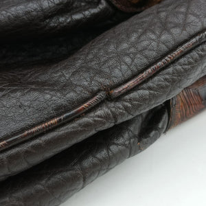 Pre-owned Fendi Spy Brown Canvas×Leather 8BR511 handbag | stylenewstar