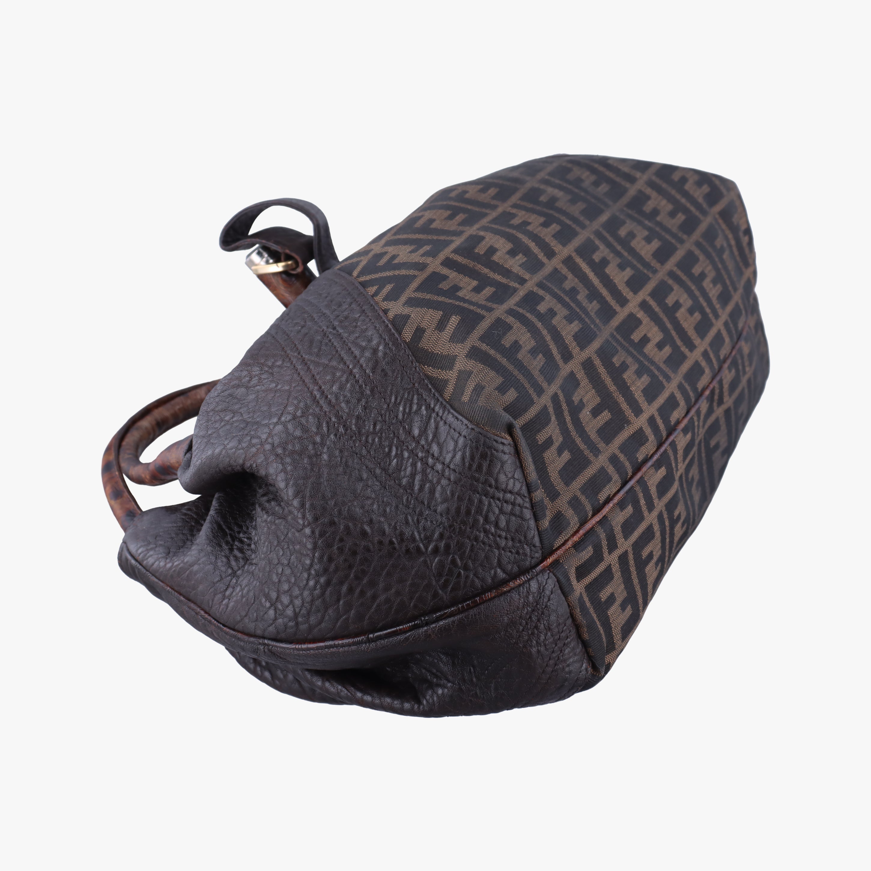 Pre-owned Fendi Spy Brown Canvas×Leather 8BR511 handbag | stylenewstar