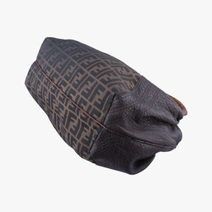 Pre-owned Fendi Spy Brown Canvas×Leather 8BR511 handbag | stylenewstar