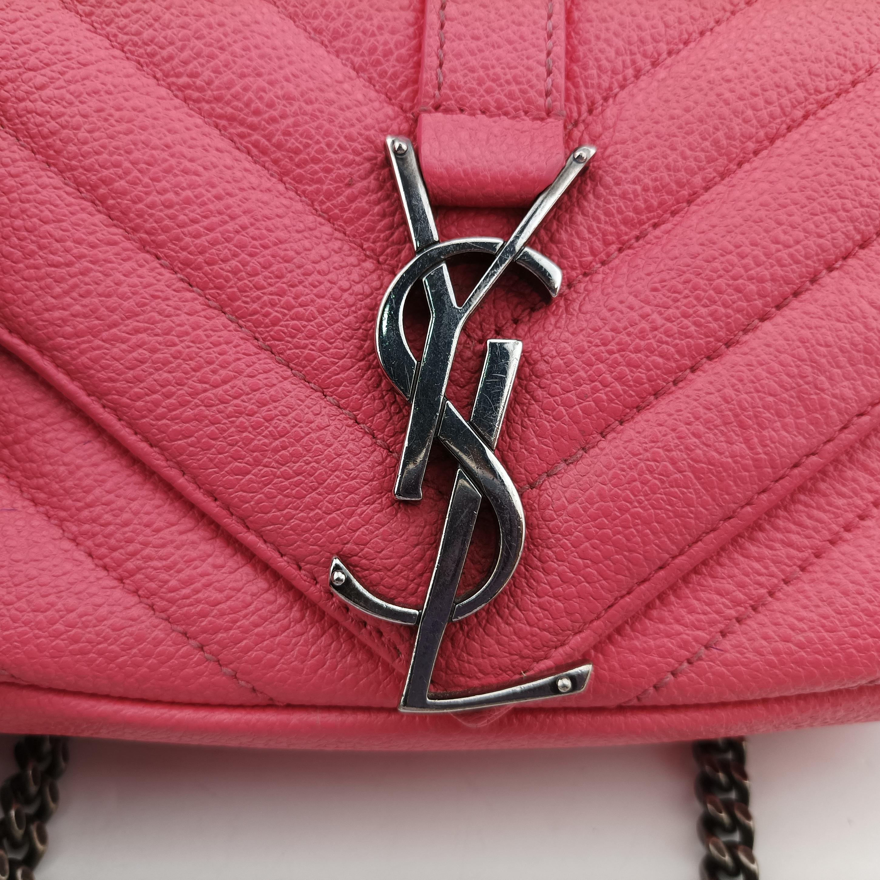 Vintage Yves Saint Laurent Baby Chai Pink Leather 399289 shoulderbag | stylenewstar