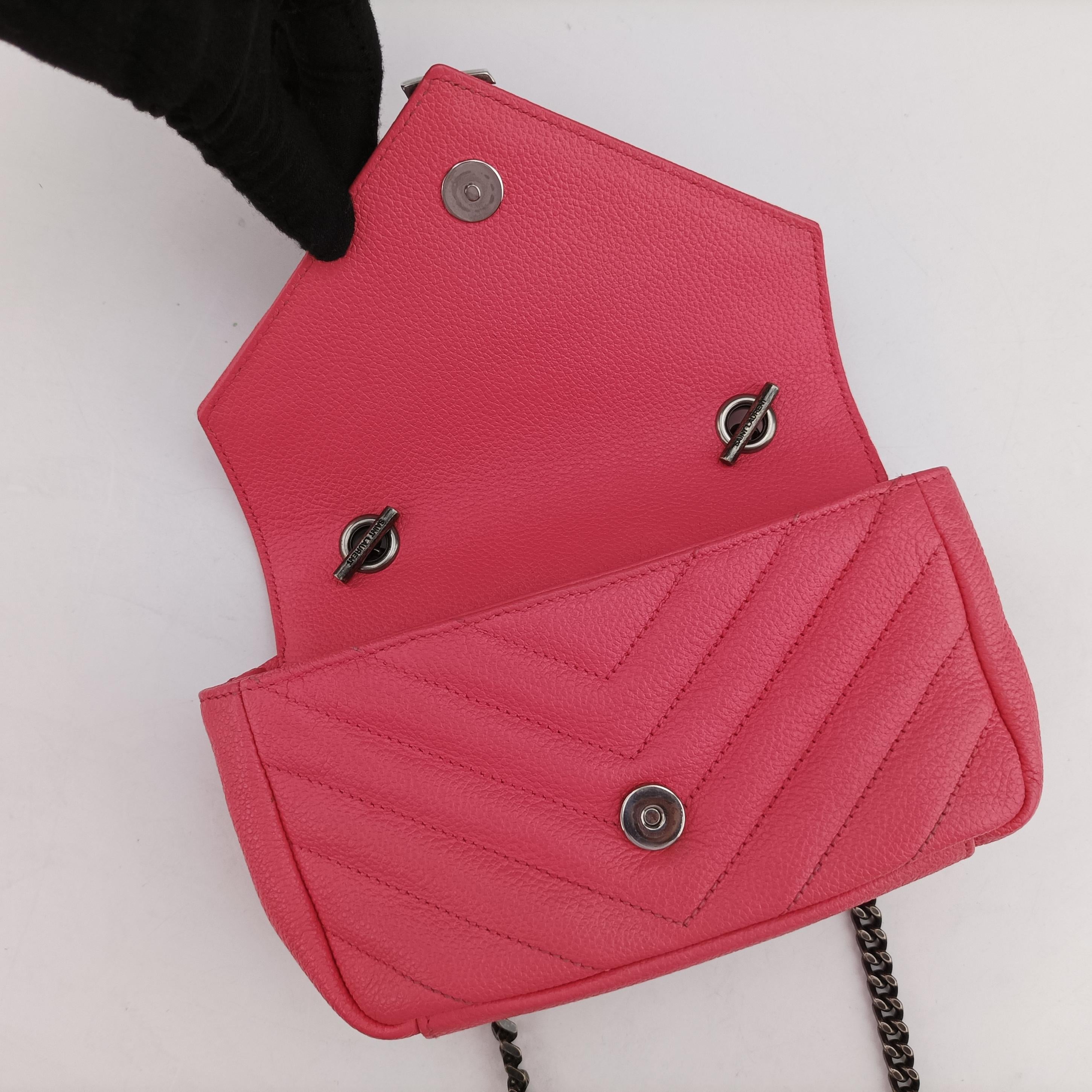 Vintage Yves Saint Laurent Baby Chai Pink Leather 399289 shoulderbag | stylenewstar