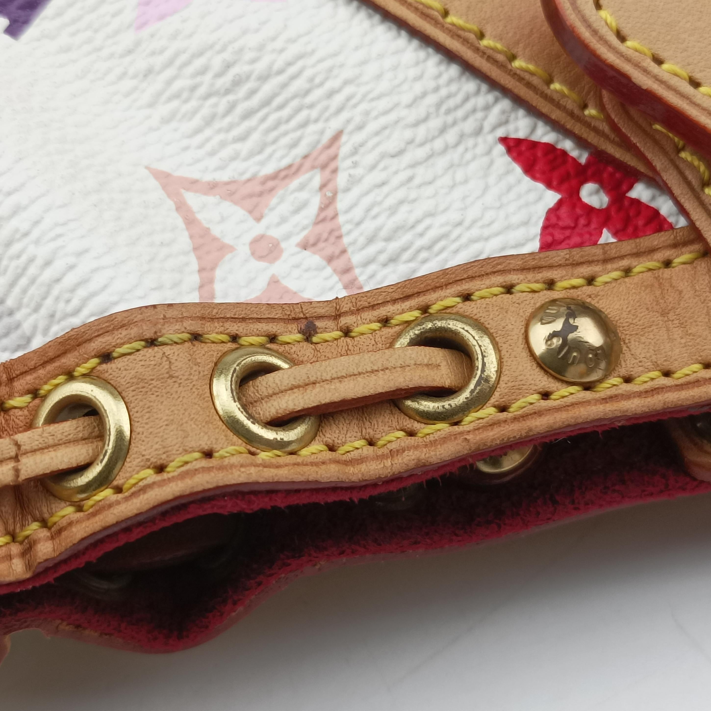 Vintage Louis Vuitton Teda PM white Monogram Multicolor M92348 handbag | stylenewstar