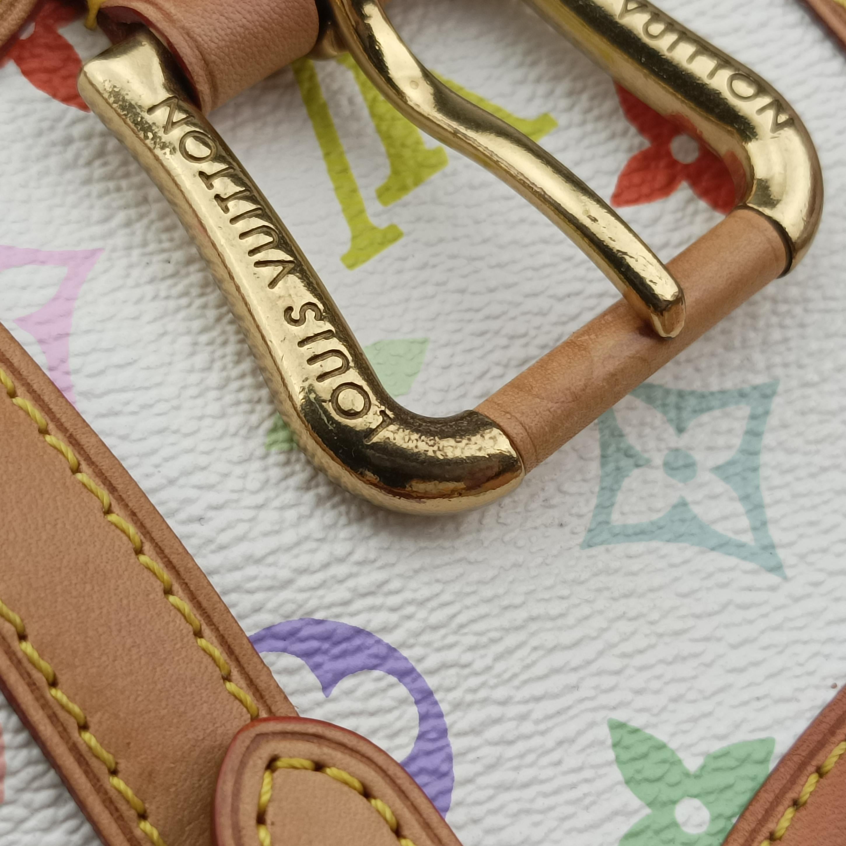 Vintage Louis Vuitton Teda PM white Monogram Multicolor M92348 handbag | stylenewstar