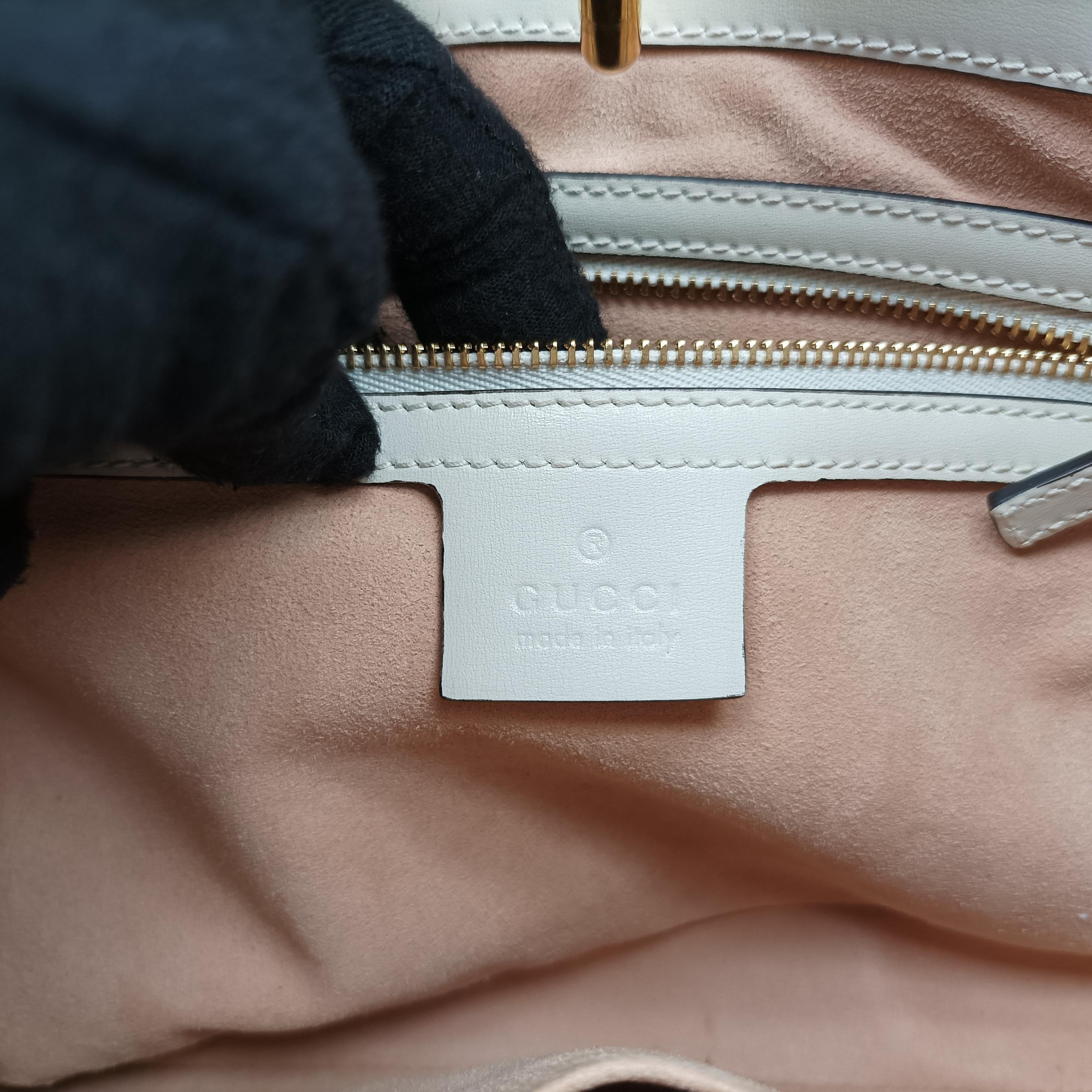 Pre-owned Gucci JACKIE 1961 White Leather 636709 shoulderbag | stylenewstar