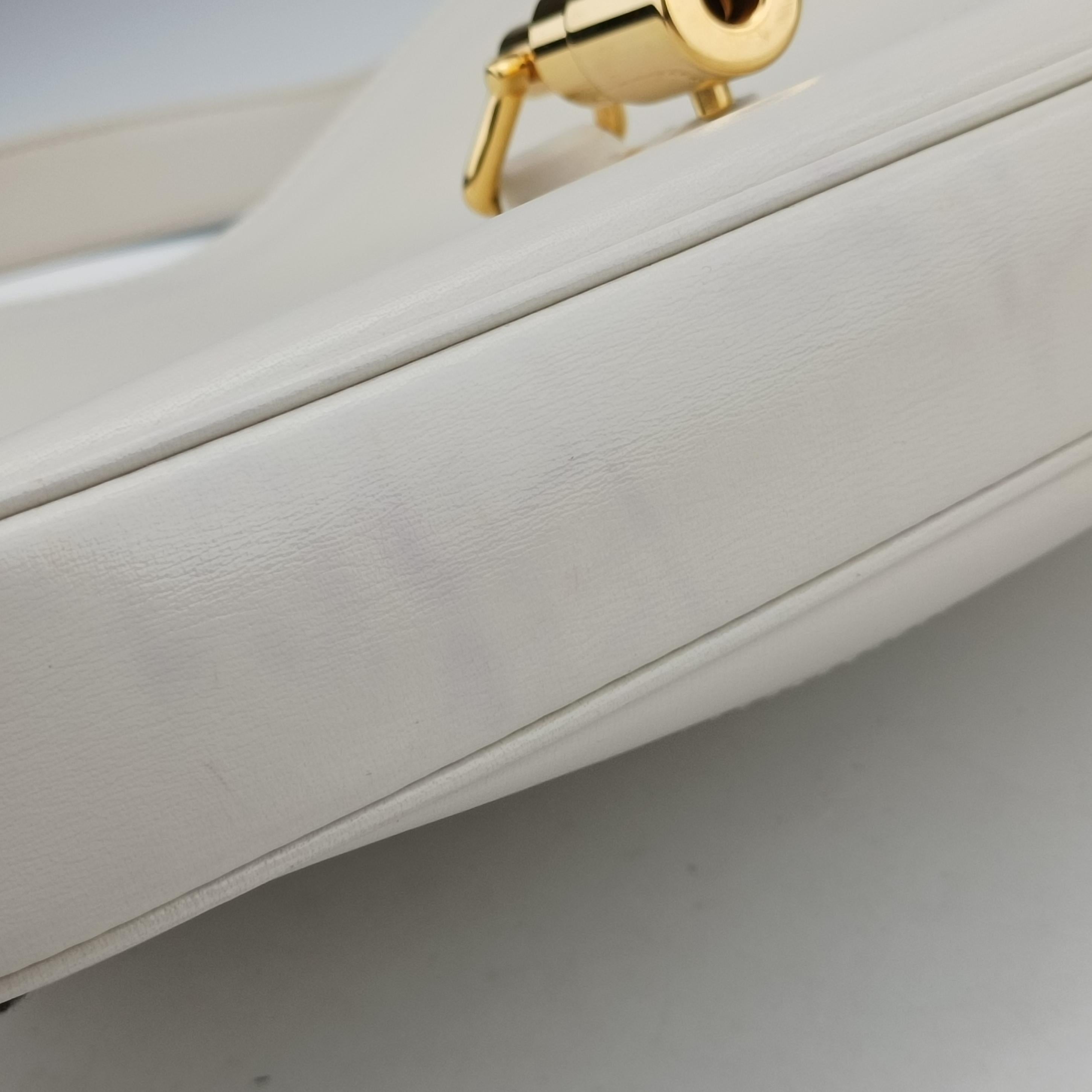 Pre-owned Gucci JACKIE 1961 White Leather 636709 shoulderbag | stylenewstar