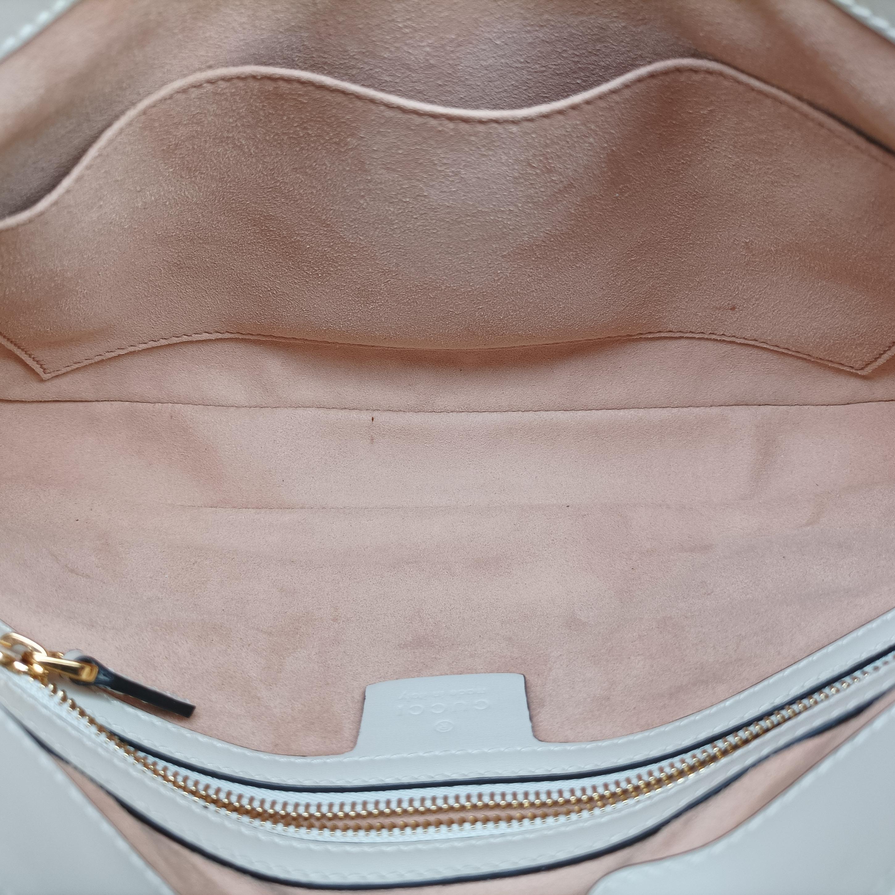 Pre-owned Gucci JACKIE 1961 White Leather 636709 shoulderbag | stylenewstar