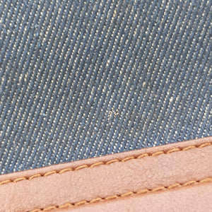 Pre-owned Christian Dior street chic Navy x Brown Leather x Denim  handbag | stylenewstar