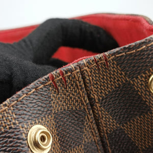 Pre-owned Louis Vuitton BERGAMO MM EBENE Damier Canvas N41168 handbag | stylenewstar