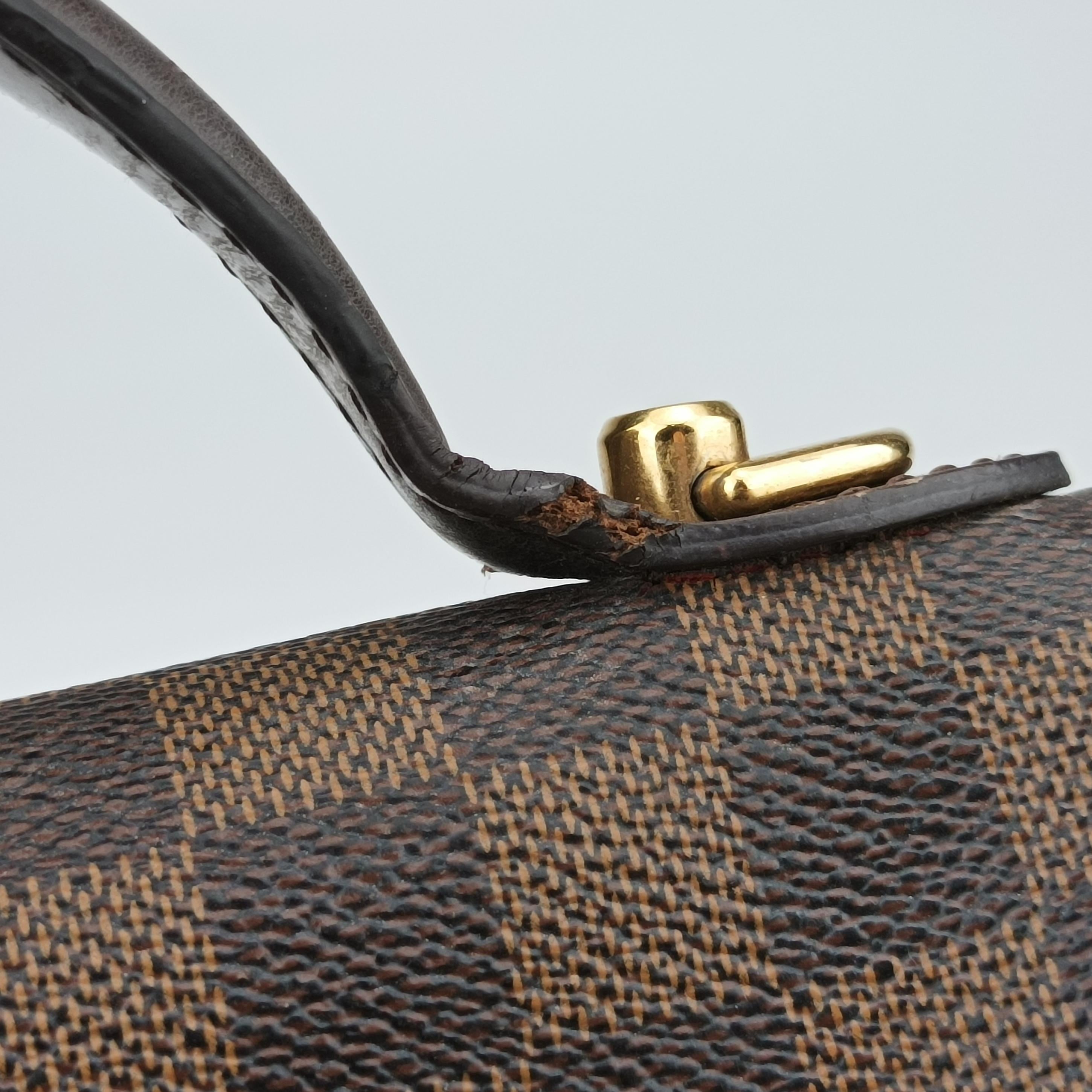 Pre-owned Louis Vuitton BERGAMO MM EBENE Damier Canvas N41168 handbag | stylenewstar