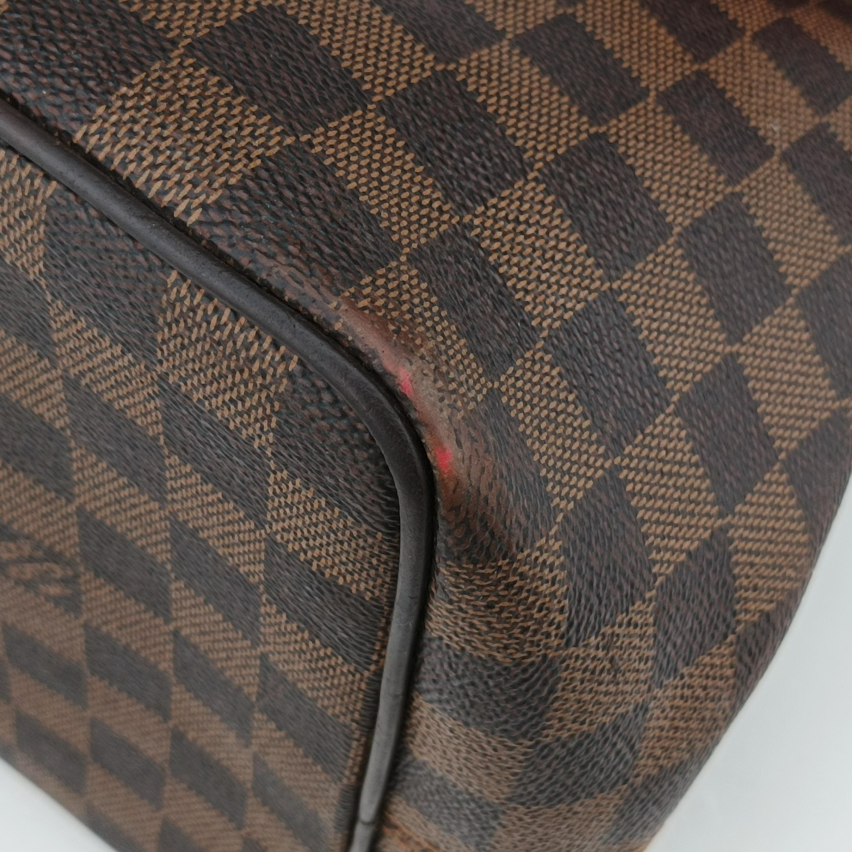 Pre-owned Louis Vuitton BERGAMO MM EBENE Damier Canvas N41168 handbag | stylenewstar