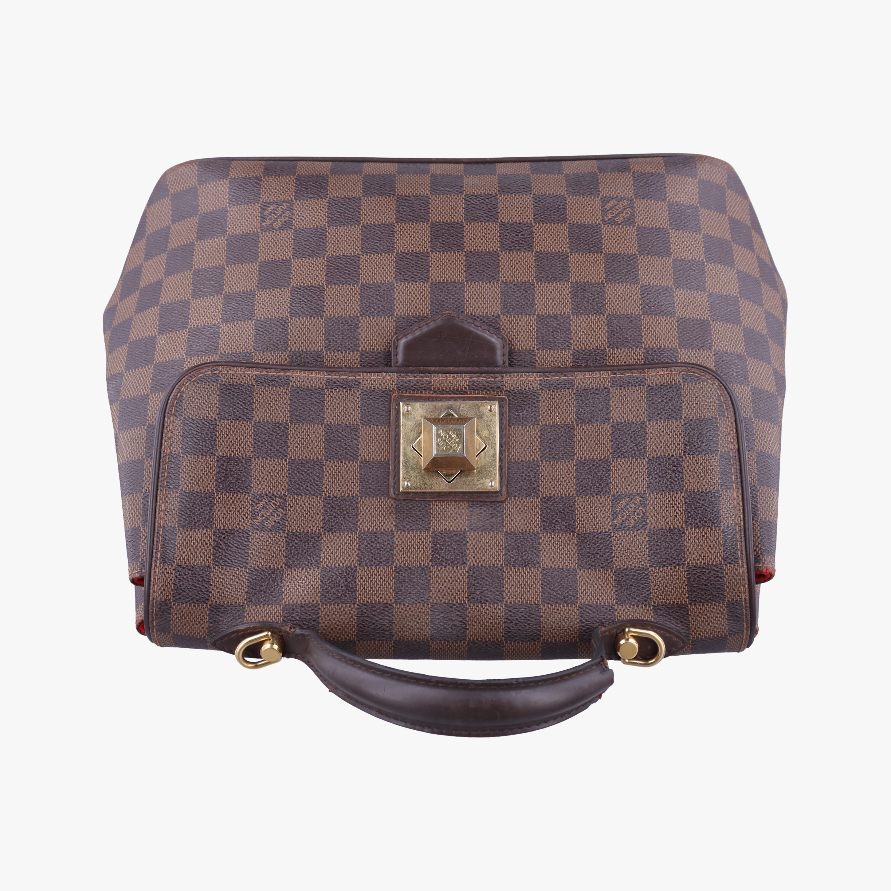 Pre-owned Louis Vuitton BERGAMO MM EBENE Damier Canvas N41168 handbag | stylenewstar