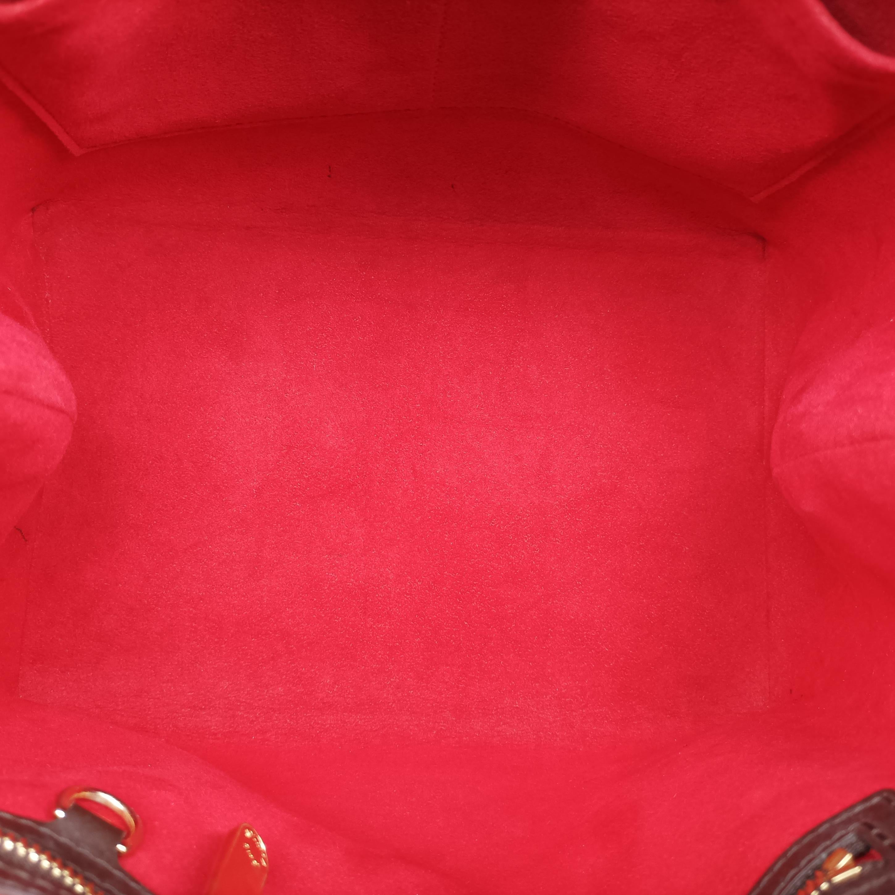 Pre-owned Louis Vuitton BERGAMO MM EBENE Damier Canvas N41168 handbag | stylenewstar