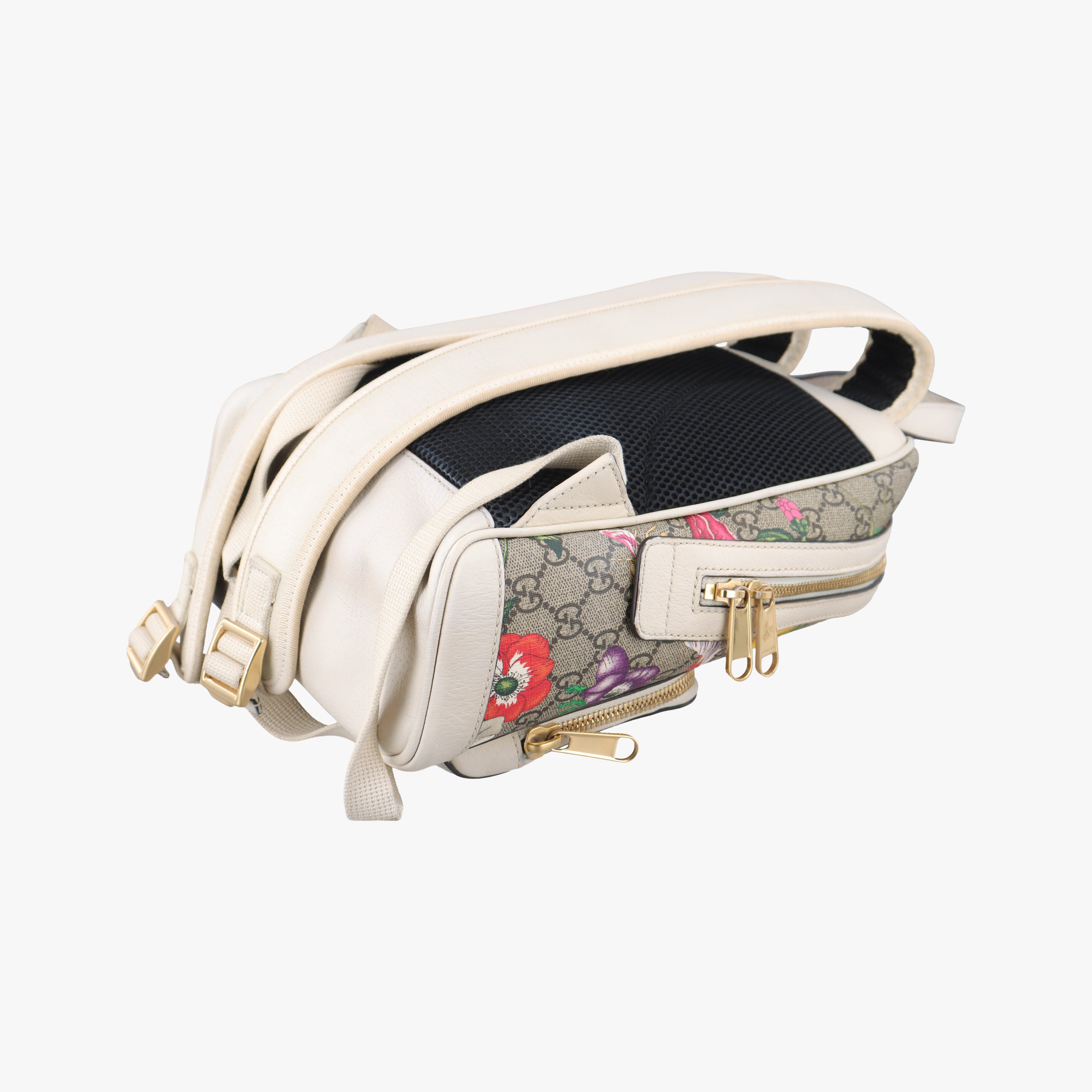 Pre-owned Gucci Ophidia Flora Multicolour PVC coated canvas×Leather 547965 backpack/rucksack | stylenewstar