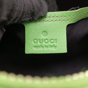 Pre-owned Gucci GG Supreme Tattoo Print Heart Charm Joy Green x White x Black PVC coated canvas 190257 handbag | stylenewstar
