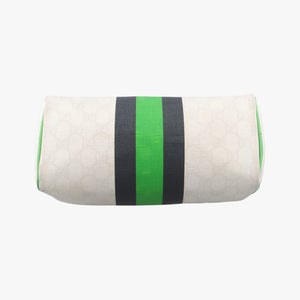 Pre-owned Gucci GG Supreme Tattoo Print Heart Charm Joy Green x White x Black PVC coated canvas 190257 handbag | stylenewstar