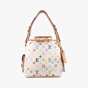 Pre-owned Louis Vuitton Petit Noe white Monogram Multicolor M42229 shoulderbag | stylenewstar